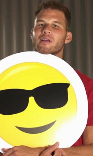 Clippers star Blake Griffin answers questions using emoji flashcards